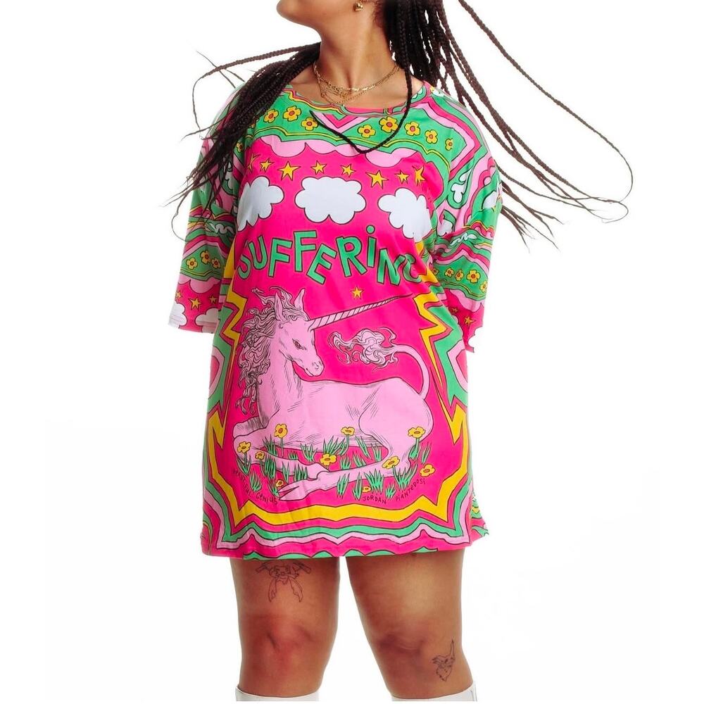 Colorful Unicorn Graphic Women's Blouse